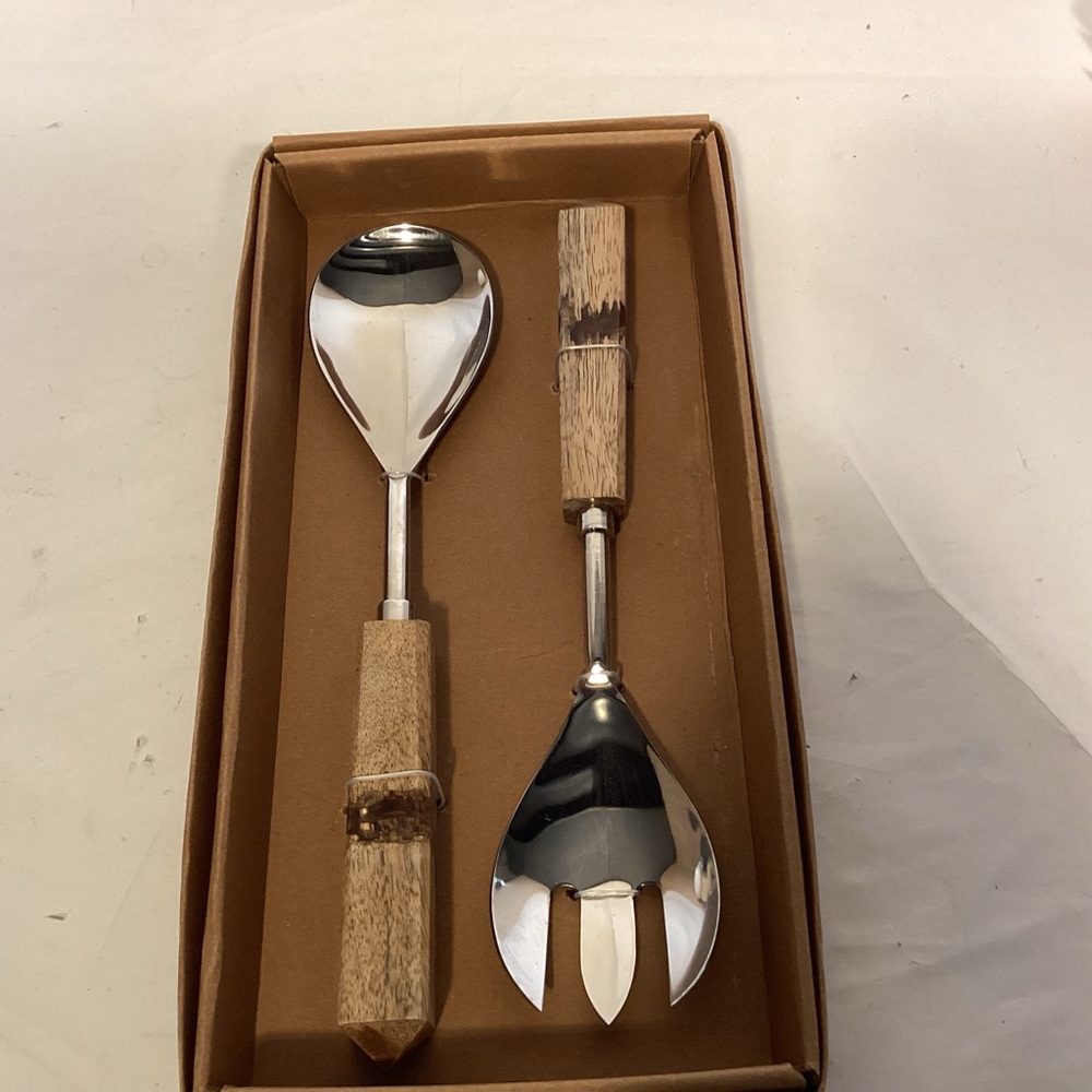 Thirsty Stone Broken Wood/Glass silver serving set.made in India.